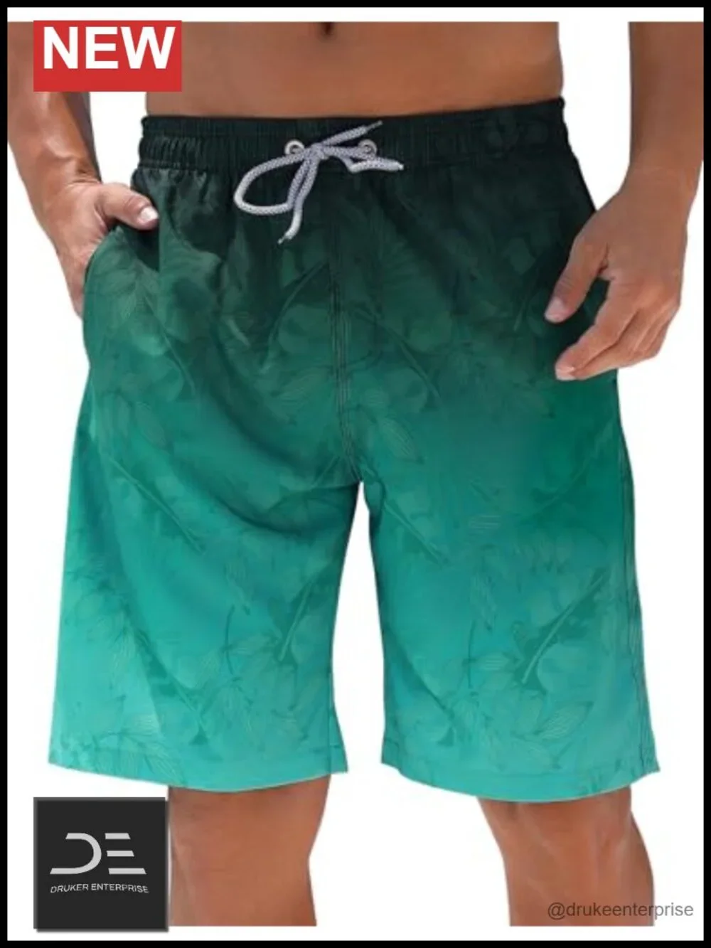 Men's Quick Dry Swim Trunks with Mesh Liner Board Shorts 9